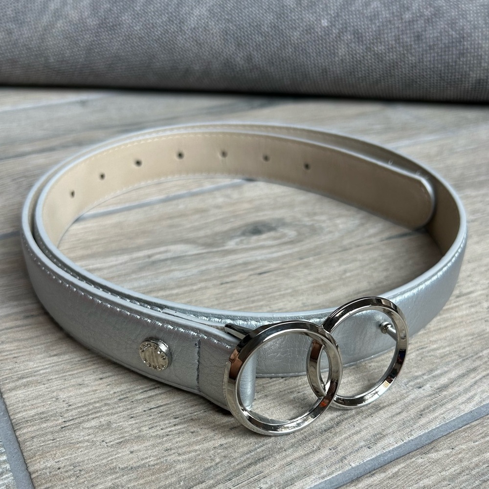 Vince Camuto Silver Double Ring Belt